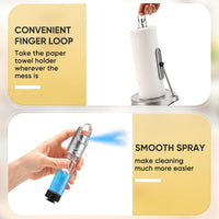 Stylish Paper Towel Holder with Convenient Spray Bottle - Perfect Kitchen Decor and Essential Accessory