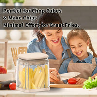 French Fry  - Professional Vegetable Chopper & Dicer for Potatoes, Carrots, Cucumbers & More (Apricot Pink)