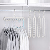 Transform Your Closet with the 3/5-Pack PVC 9-Hole Magic Hanger Pro - The Ultimate Foldable Space-Saving Organizer for Clothes Storage