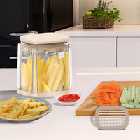French Fry  - Professional Vegetable Chopper & Dicer for Potatoes, Carrots, Cucumbers & More (Apricot Pink)