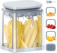 French Fry  - Professional Vegetable Chopper & Dicer for Potatoes, Carrots, Cucumbers & More (Apricot Pink)