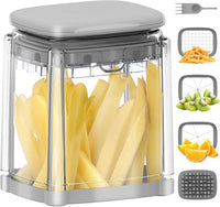 French Fry  - Professional Vegetable Chopper & Dicer for Potatoes, Carrots, Cucumbers & More (Apricot Pink)