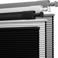 Easy Install Cordless Cellular Shades - Top Down Bottom Up Blackout Honeycomb Blinds, 34" W x 64" H, No Drill, No Tools, White