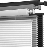 Easy Install Cordless Cellular Shades - Top Down Bottom Up Blackout Honeycomb Blinds, 34" W x 64" H, No Drill, No Tools, White