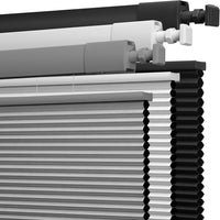 Easy Install Cordless Cellular Shades - Top Down Bottom Up Blackout Honeycomb Blinds, 34" W x 64" H, No Drill, No Tools, White