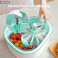Large Fruit and Vegetable Cleaner Spinner with Washer Bowl - Effortless Cleaning for Fresh Produce