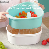 Large Fruit and Vegetable Cleaner Spinner with Washer Bowl - Effortless Cleaning for Fresh Produce
