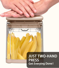 French Fry  - Professional Vegetable Chopper & Dicer for Potatoes, Carrots, Cucumbers & More (Apricot Pink)