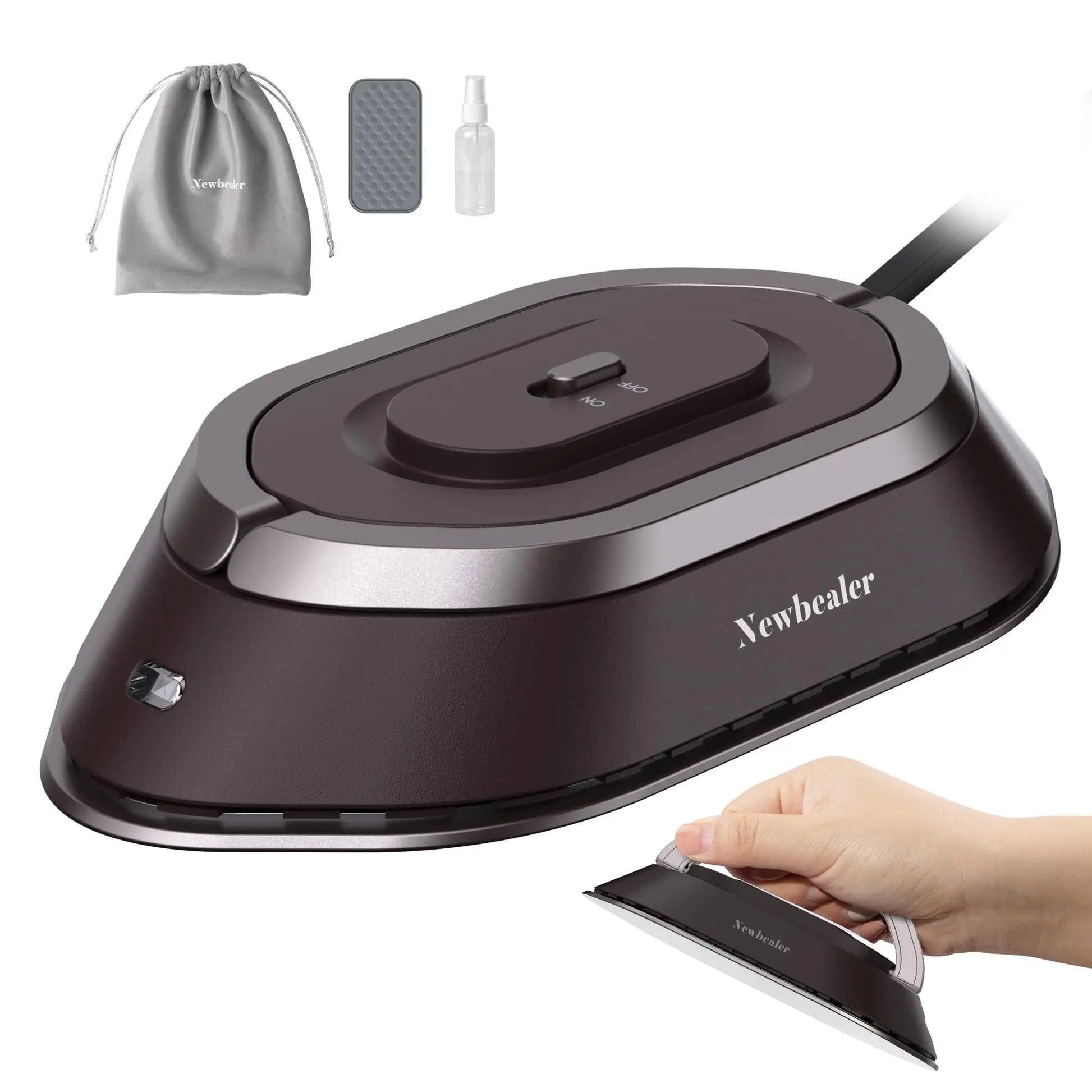 Travel-Friendly Portable Mini Electric Iron - Dual-Voltage Non-Steam Dry Iron for Effortless Wrinkle Removal