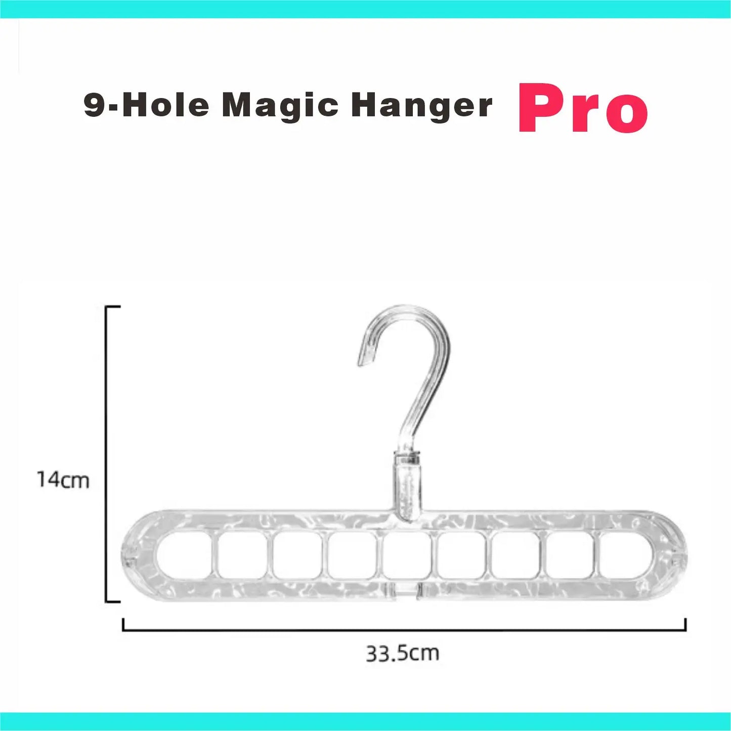 Transform Your Closet with the 3/5-Pack PVC 9-Hole Magic Hanger Pro - The Ultimate Foldable Space-Saving Organizer for Clothes Storage