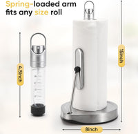 Stylish Paper Towel Holder with Convenient Spray Bottle - Perfect Kitchen Decor and Essential Accessory