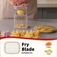 French Fry  - Professional Vegetable Chopper & Dicer for Potatoes, Carrots, Cucumbers & More (Apricot Pink)