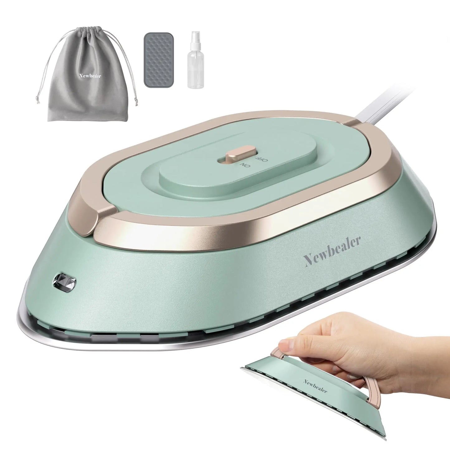 Travel-Friendly Portable Mini Electric Iron - Dual-Voltage Non-Steam Dry Iron for Effortless Wrinkle Removal
